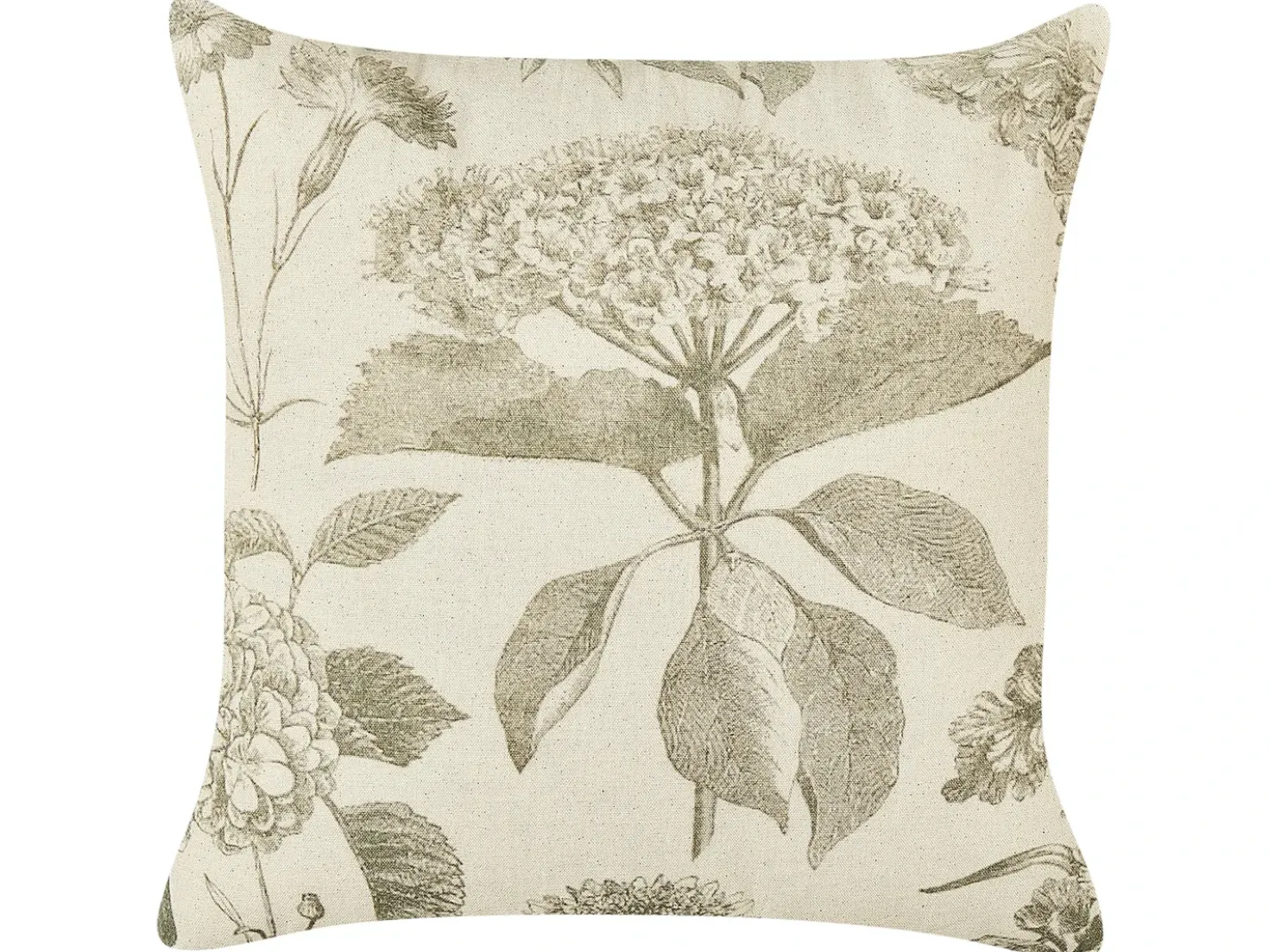 Set di 2 cuscini ROSEMARY Cotone 45 x 45 cm Verde oliva Trama floreale