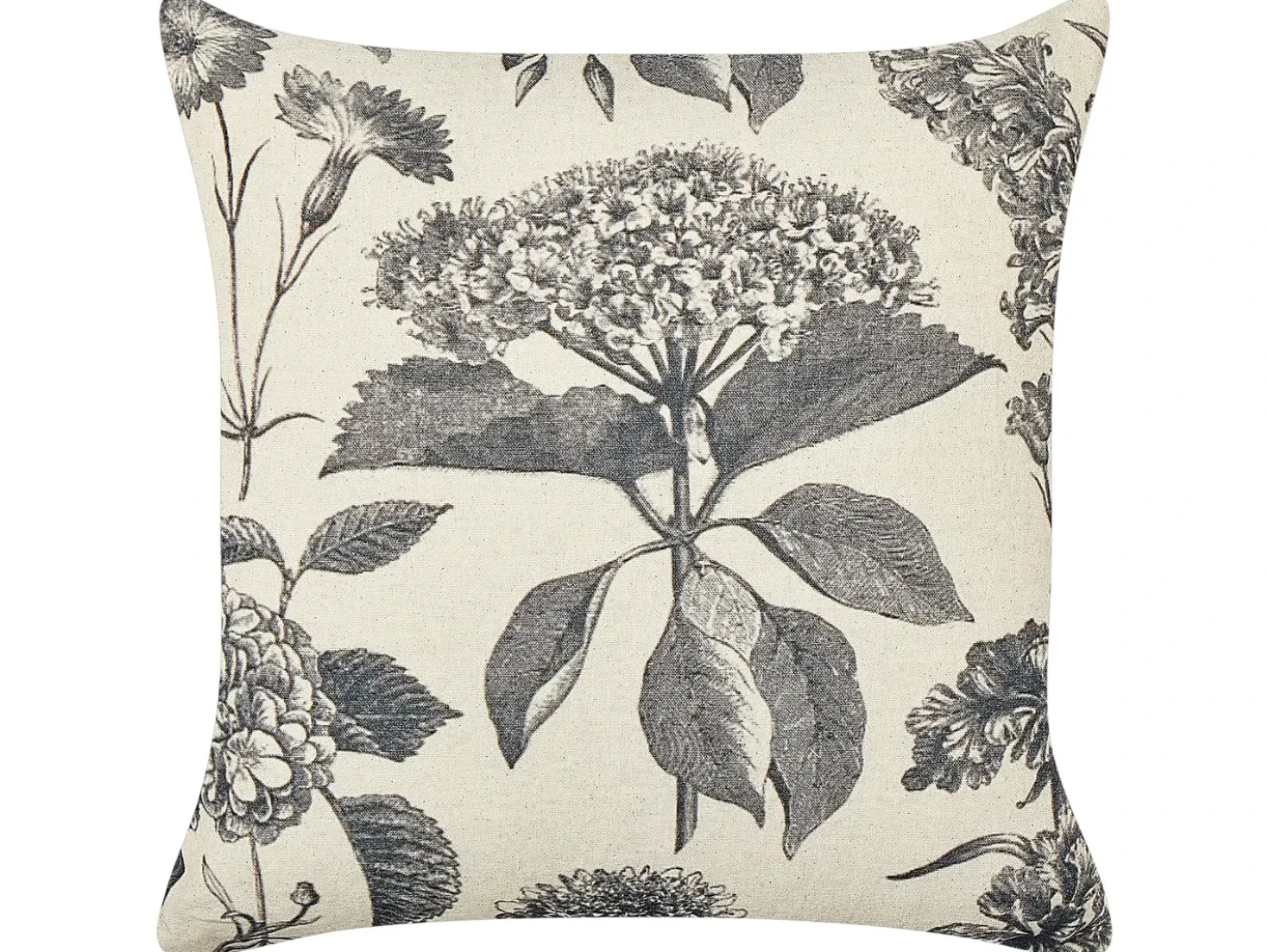 Set di 2 cuscini ROSEMARY Cotone 45 x 45 cm Grigio Trama floreale