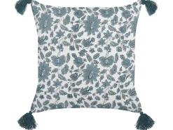 Set di 2 cuscini RUMEX Cotone 45 x 45 cm Blu Trama floreale