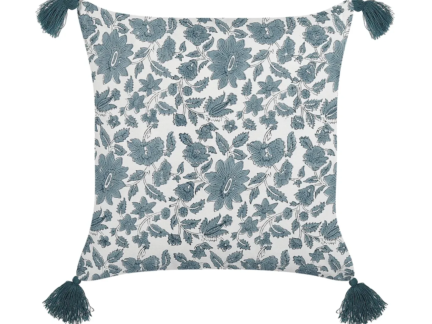 Set di 2 cuscini RUMEX Cotone 45 x 45 cm Blu Trama floreale