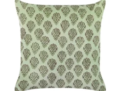 Set di 2 cuscini RUNGIA Velluto 45 x 45 cm Verde Trama floreale