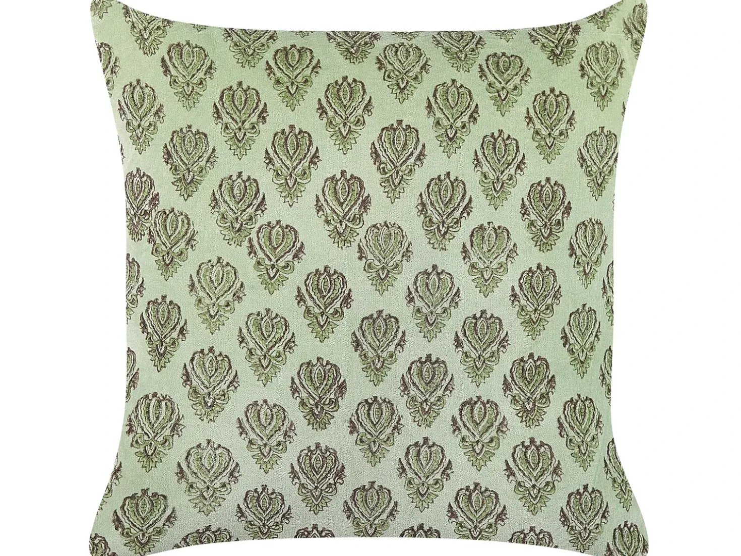 Set di 2 cuscini RUNGIA Velluto 45 x 45 cm Verde Trama floreale
