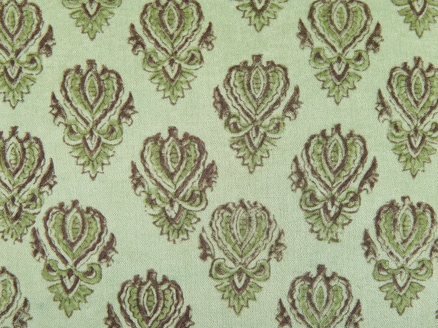Set di 2 cuscini RUNGIA Velluto 45 x 45 cm Verde Trama floreale
