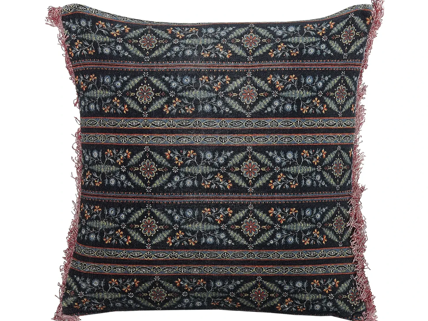 Set di 2 cuscini RUTA Velluto 45 x 45 cm Multicolore Trama floreale