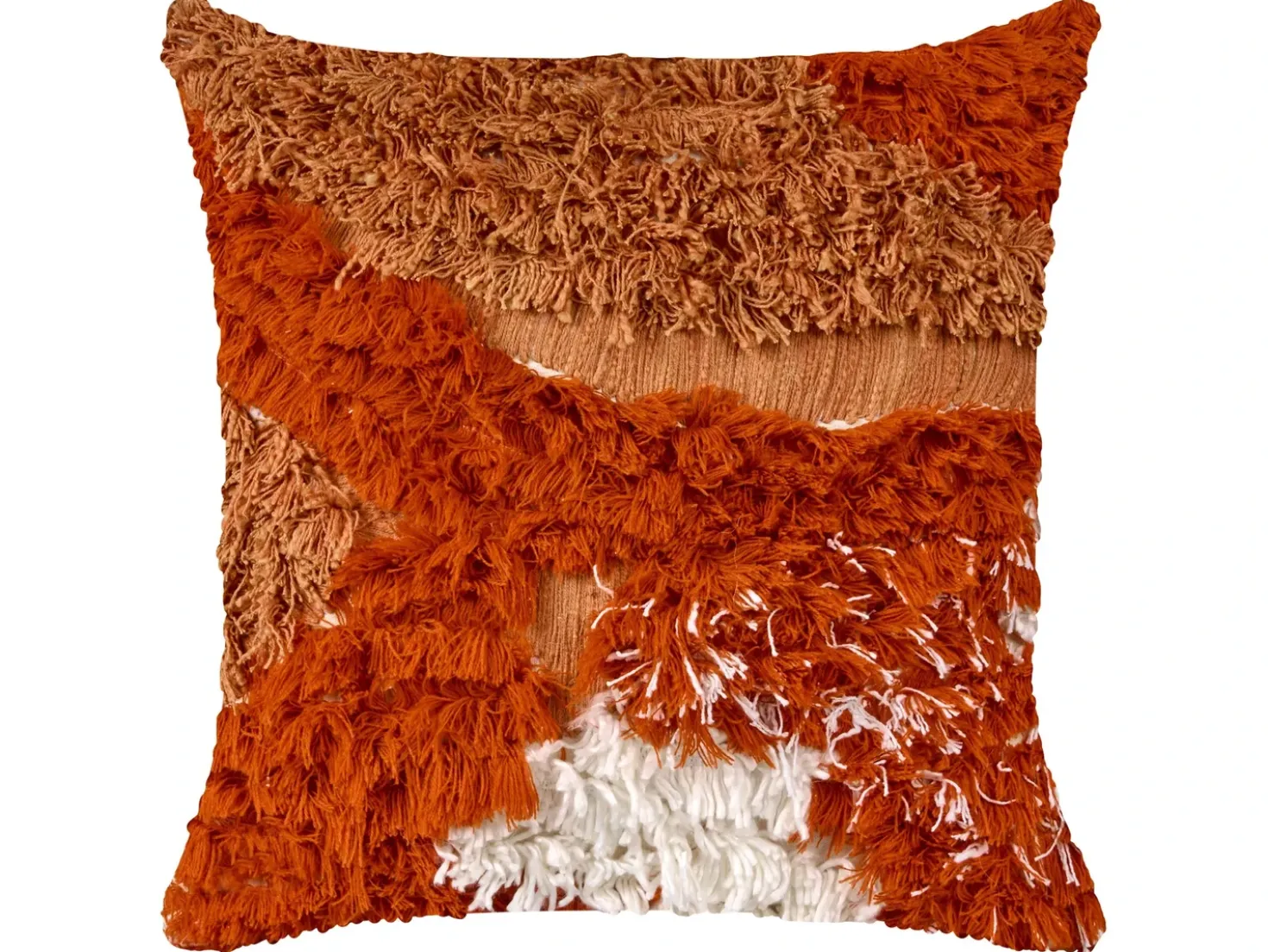 Set di 2 cuscini SAGENIA Cotone 45 x 45 cm Arancione Trama astratta