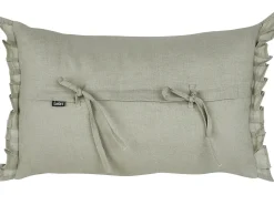 Set di 2 cuscini SASSAFRAS Lino 30 x 45 cm Grigio chiaro Tinta unita