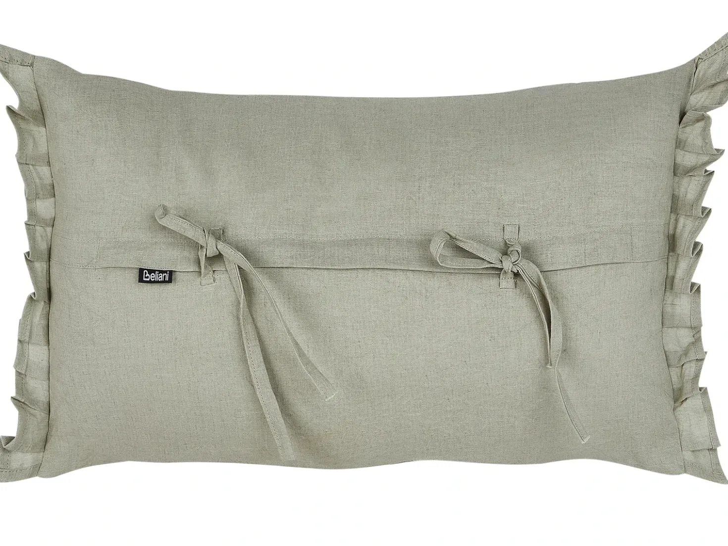 Set di 2 cuscini SASSAFRAS Lino 30 x 45 cm Grigio chiaro Tinta unita