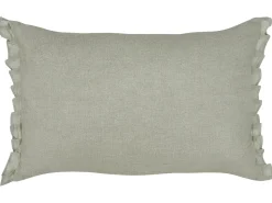 Set di 2 cuscini SASSAFRAS Lino 30 x 45 cm Grigio chiaro Tinta unita