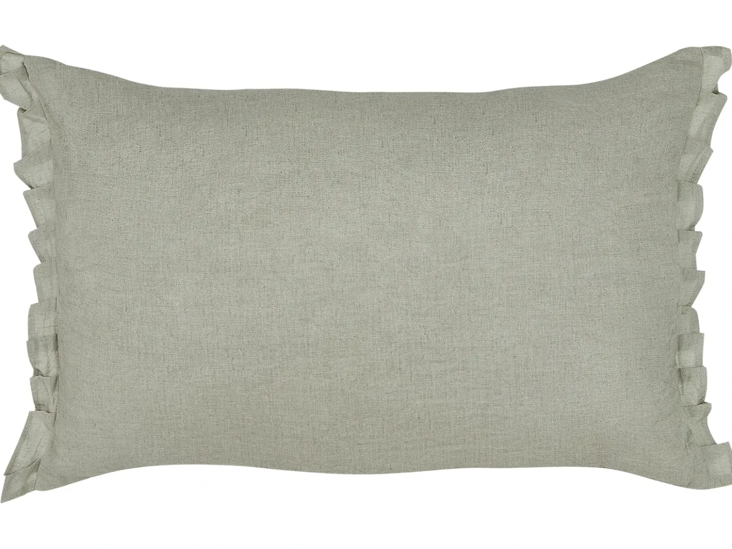 Set di 2 cuscini SASSAFRAS Lino 30 x 45 cm Grigio chiaro Tinta unita