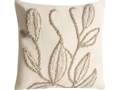 Set di 2 cuscini SAVINA Cotone 45 x 45 cm Bianco Trama floreale