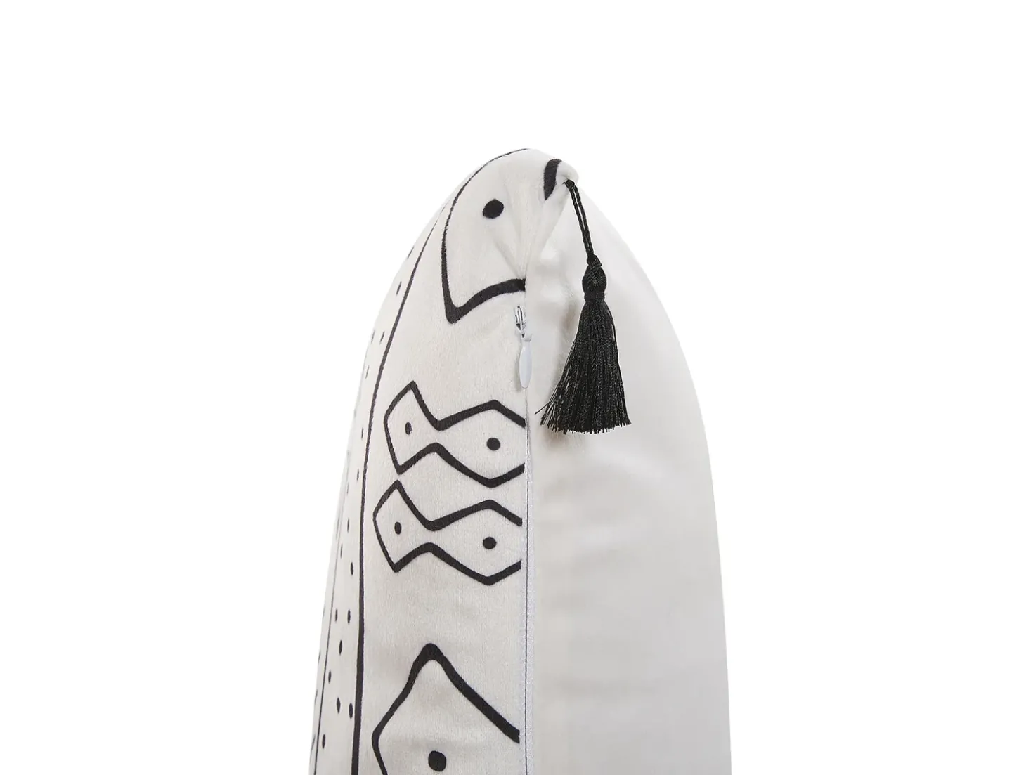Set di 2 cuscini SCHEFFLERA Velluto 30 x 50 cm Bianco Trama geometrica