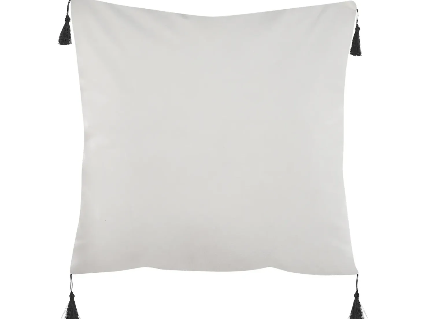 Set di 2 cuscini SCHEFFLERA Velluto 45 x 45 cm Bianco Trama geometrica