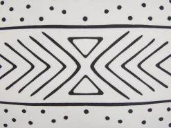Set di 2 cuscini SCHEFFLERA Velluto 45 x 45 cm Bianco Trama geometrica