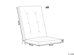 Set di 8 cuscini schienale/seduta MAUI PREMIUM Bianco sporco