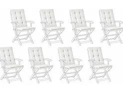 Set di 8 cuscini schienale/seduta MAUI PREMIUM Bianco sporco