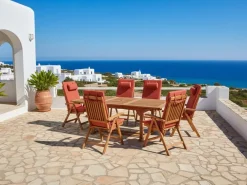 Set di 6 cuscini schienale/seduta JAVA/AMANTEA PREMIUM 50 x 71 cm Rosso