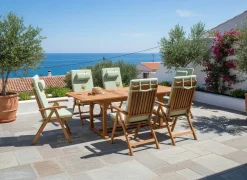 Set di 6 cuscini schienale/seduta JAVA/AMANTEA PREMIUM 50 x 71 cm Verde