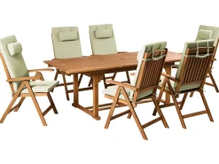 Set di 6 cuscini schienale/seduta JAVA/AMANTEA PREMIUM 50 x 71 cm Verde