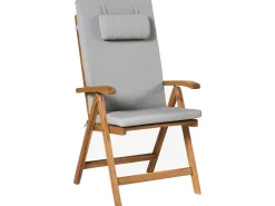 Set di 6 cuscini schienale/seduta JAVA/AMANTEA PREMIUM 50 x 71 cm Grigio chiaro
