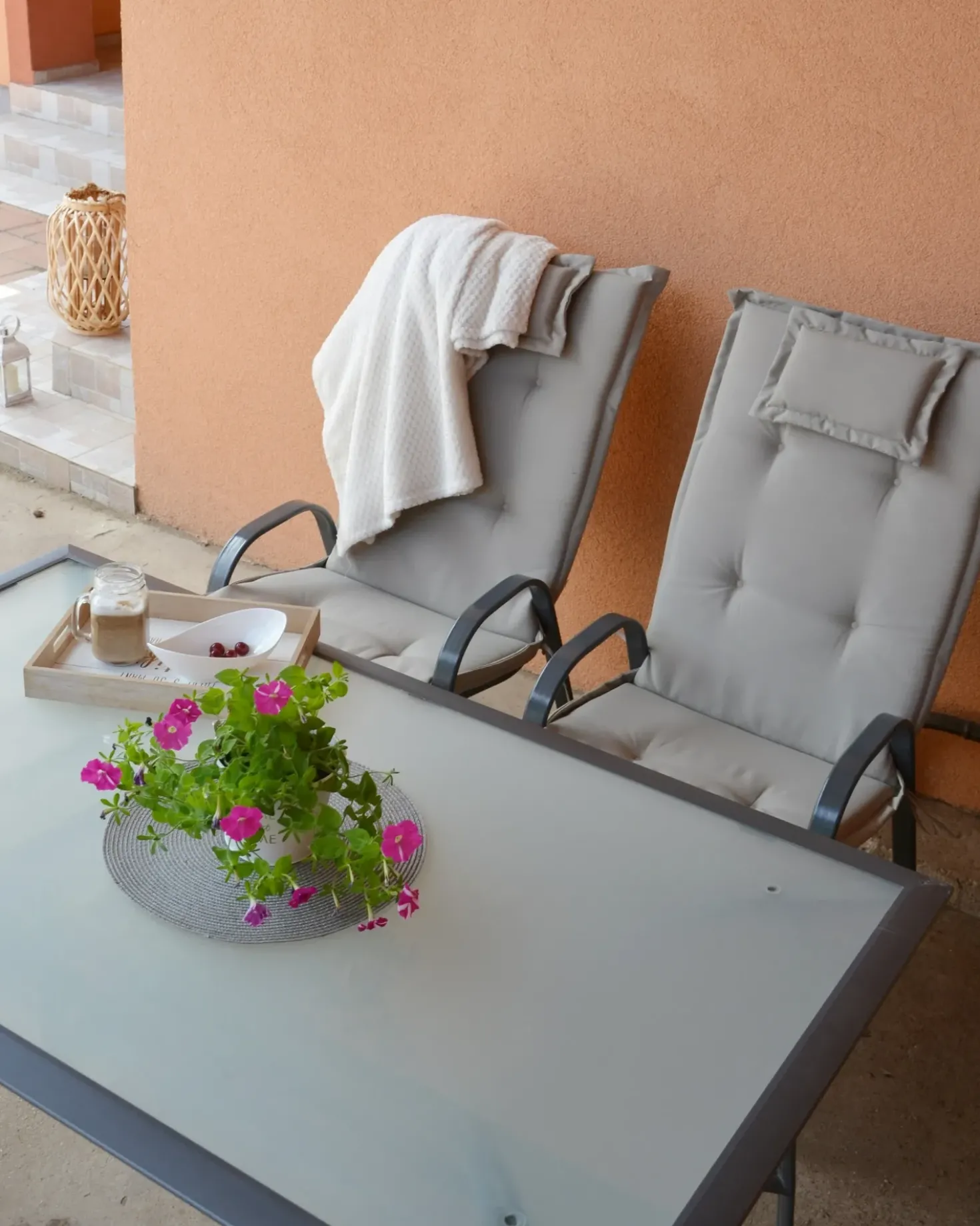 Set di 6 Cuscini Schiena/Seduta JAVA/AMANTEA 50 x 70 cm Tortora