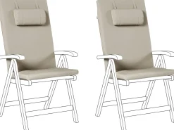 Set di 2 cuscini Schiena/Seduta JAVA/AMANTEA PREMIUM 50 x 71 cm Tortora