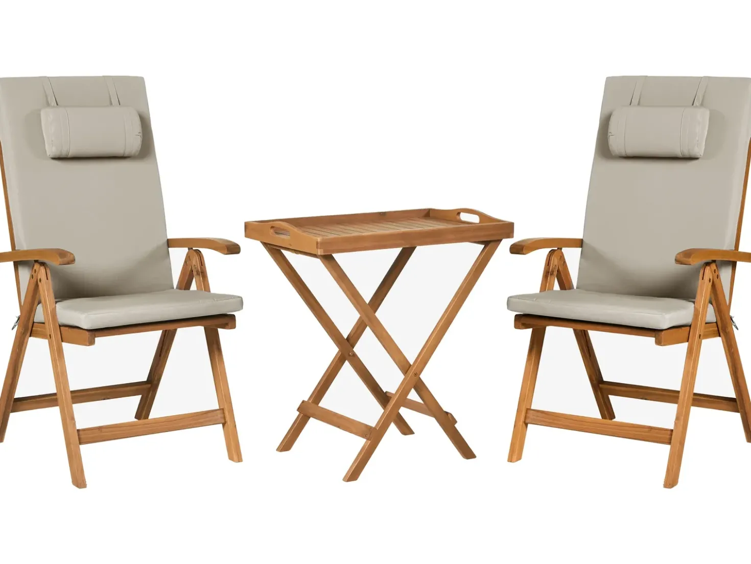 Set di 2 cuscini Schiena/Seduta JAVA/AMANTEA PREMIUM 50 x 71 cm Tortora