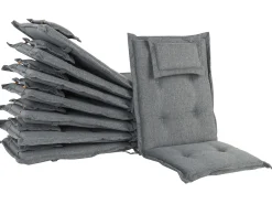 Set di 8 Cuscini Schiena/Seduta MAUI 40 x 54 cm Grigio