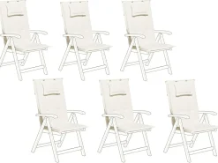 Set di 6 Cuscini Schiena/Seduta JAVA/AMANTEA 50 x 70 cm Bianco sporco