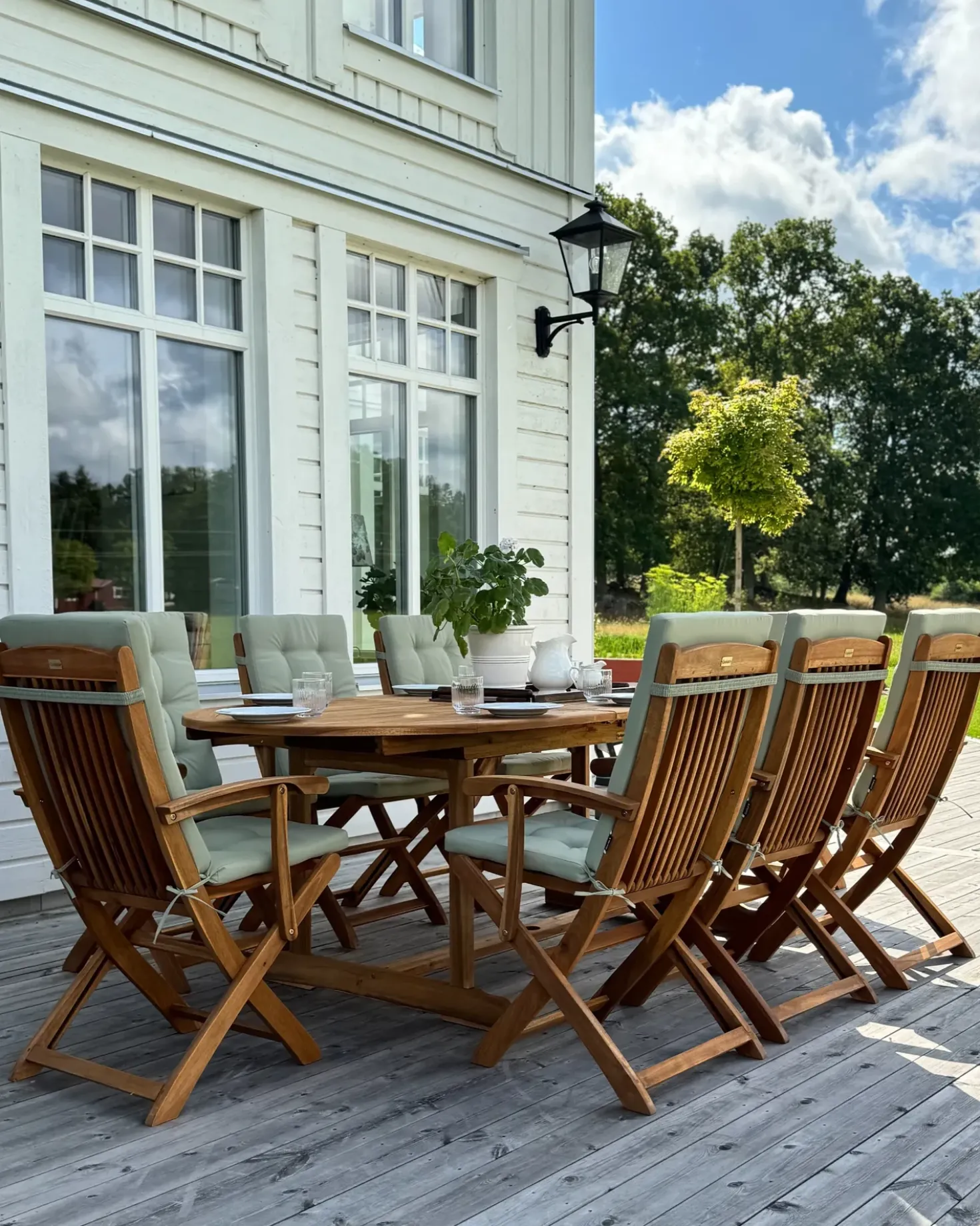 Set di 8 Cuscini Schiena/Seduta MAUI PREMIUM Verde chiaro