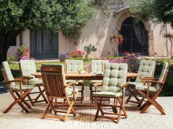 Set di 8 Cuscini Schiena/Seduta MAUI PREMIUM Verde chiaro