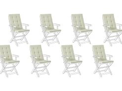 Set di 8 Cuscini Schiena/Seduta MAUI PREMIUM Verde chiaro