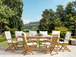 Set di 8 Cuscini Schiena/Seduta MAUI 40 x 54 cm Bianco sporco