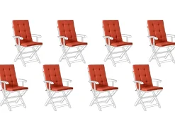 Set di 8 Cuscini Schiena/Seduta MAUI PREMIUM Rosso
