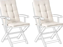 Set di 2 cuscini Schiena/Seduta MAUI PREMIUM Beige chiaro