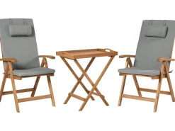 Set di 2 cuscini Schiena/Seduta JAVA/AMANTEA PREMIUM 50 x 71 cm Grigio melange