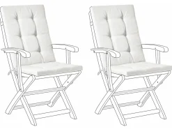 Set di 2 cuscini Schiena/Seduta MAUI PREMIUM Bianco sporco