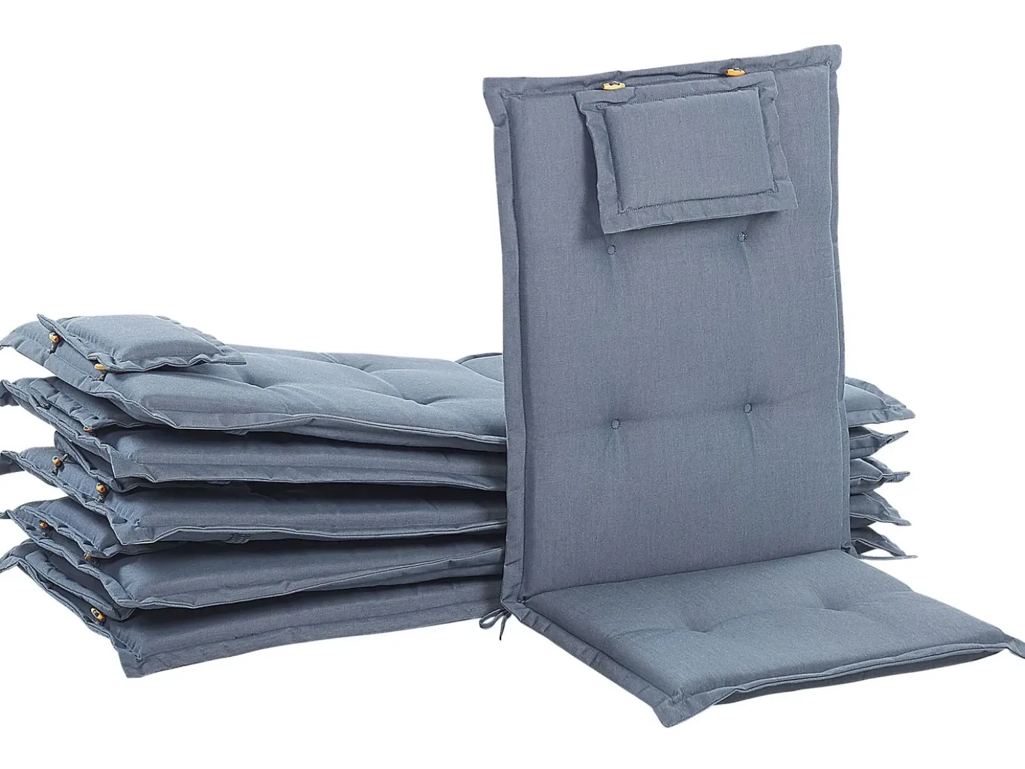 Set di 6 Cuscini Schiena/Seduta JAVA/AMANTEA 50 x 70 cm Blu