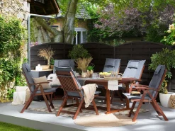 Set di 6 Cuscini Schiena/Seduta JAVA/AMANTEA 50 x 70 cm Blu