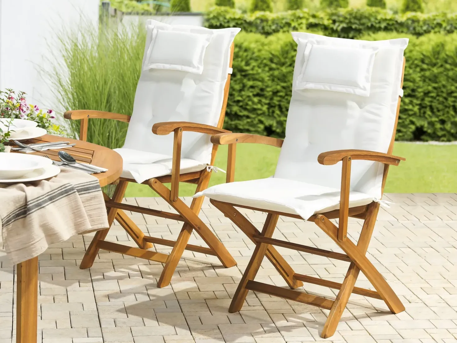 Set di 2 cuscini Schiena/Seduta MAUI 40 x 54 cm Bianco sporco