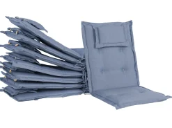Set di 8 Cuscini Schiena/Seduta MAUI 40 x 54 cm Blu