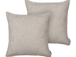 Set di 2 cuscini SENECIA Bouclé 45 x 45 cm Beige Tinta unita