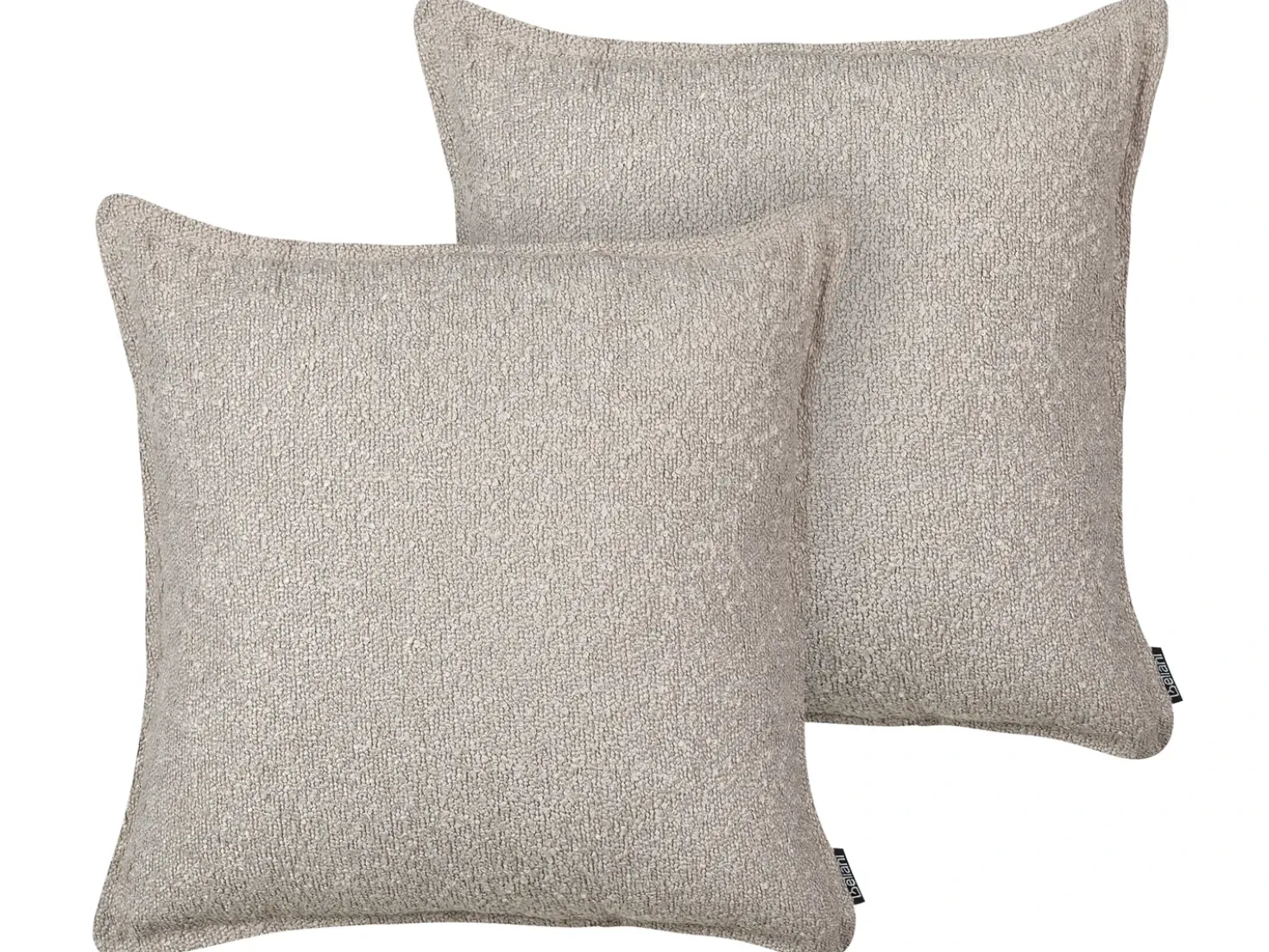 Set di 2 cuscini SENECIA Bouclé 45 x 45 cm Beige Tinta unita