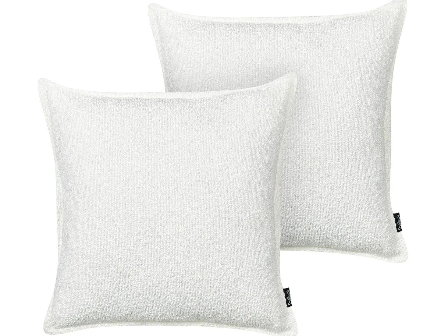 Set di 2 cuscini SENECIA Bouclé 45 x 45 cm Bianco sporco Tinta unita