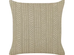 Set di 2 cuscini SENECIO Cotone 45 x 45 cm Beige Trama geometrica