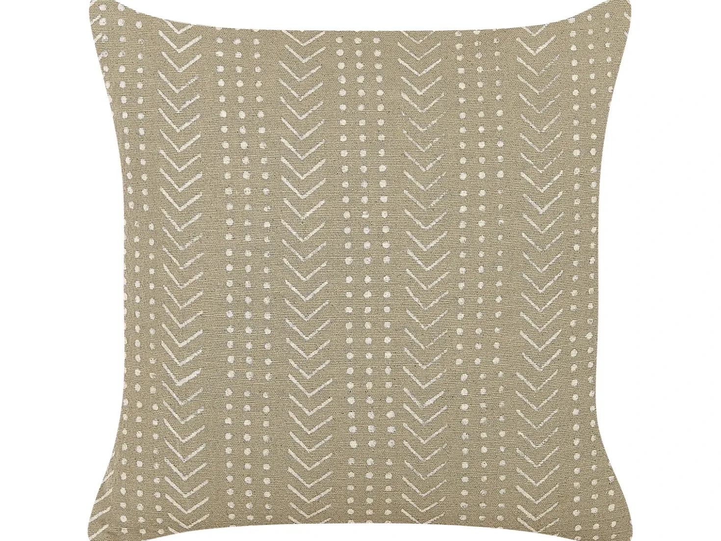 Set di 2 cuscini SENECIO Cotone 45 x 45 cm Beige Trama geometrica