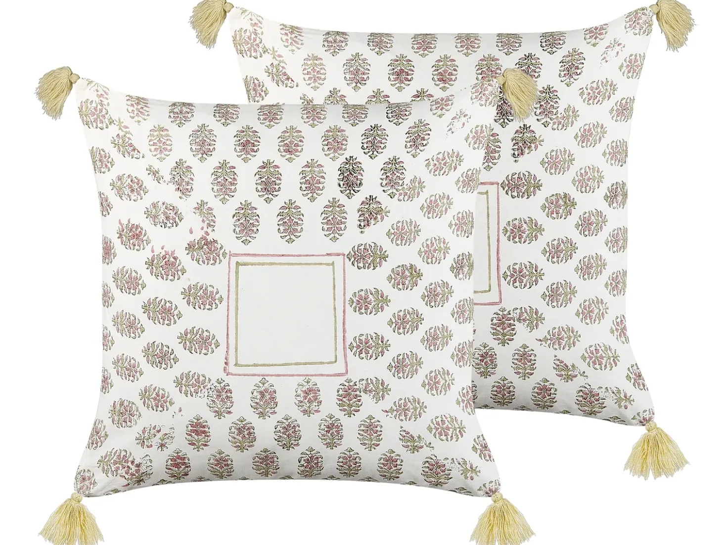 Set di 2 cuscini SETOSA Cotone 45 x 45 cm Multicolore Trama geometrica