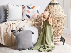 Set di 2 cuscini SHADOOR Cotone 35 x 35 cm Grigio Panda