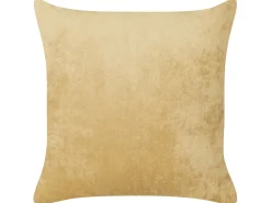 Set di 2 cuscini SITAPUR Finta pelliccia 45 x 45 cm Senape Tinta unita