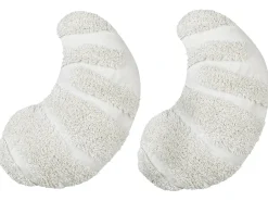 Set di 2 cuscini SNOWDROP Cotone 40 x 25 cm Bianco