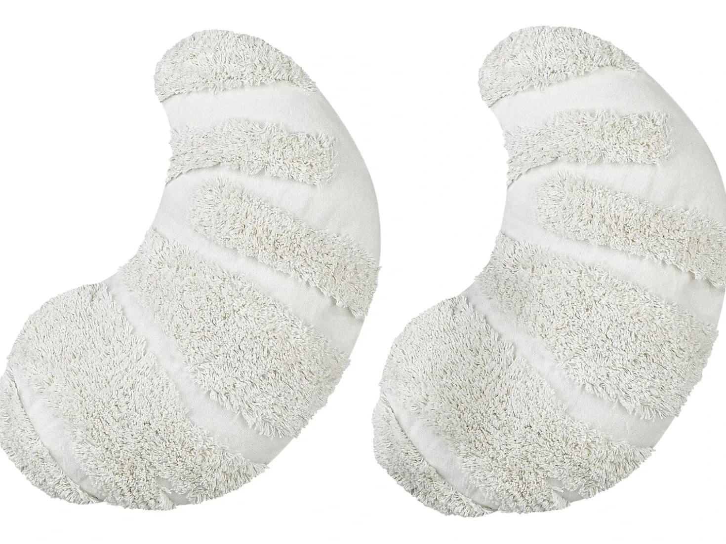 Set di 2 cuscini SNOWDROP Cotone 40 x 25 cm Bianco